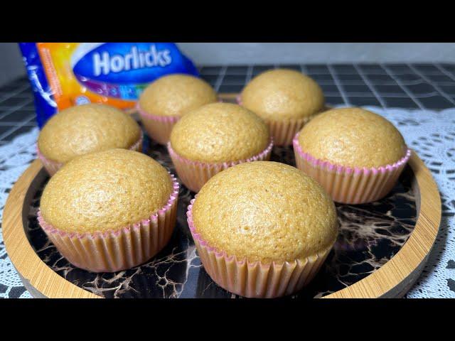 Horlicks鸡蛋糕 | 全程用手拌，简单又好吃 | Quick and Easy Steamed Horlicks Cupcakes