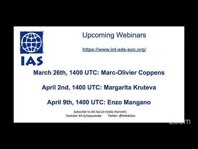 IAS Webinar 6.4, Mijndert Van der Spek (Heriot Watt-University, UK)