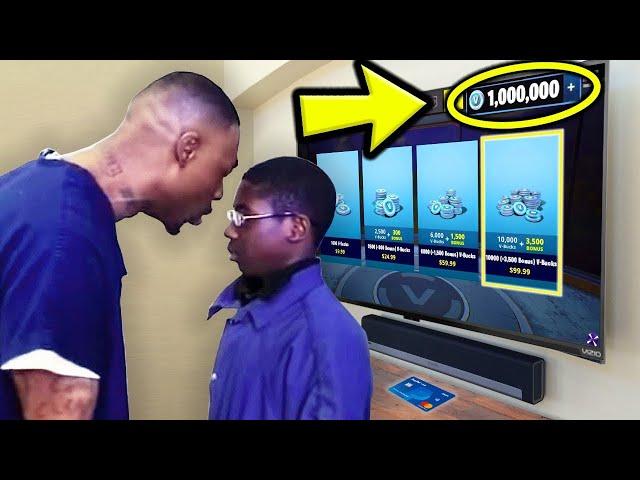 Kid STEALS DADS Credit Card To Buy V-Bucks! (fortnite)