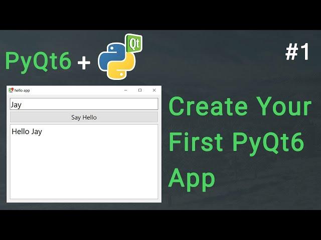 Create Your First GUI App in Python | PyQt6 Tutorial