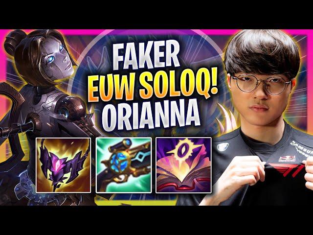 FAKER IS A GOD WITH ORIANNA IN EUW SOLOQ! - T1 Faker Plays Orianna MID vs Ezreal! | Bootcamp 2024