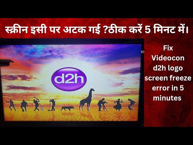 How to Fix Videocon d2h screen freeze issue || LOGO Stuck || Setup Box Hang || Software update