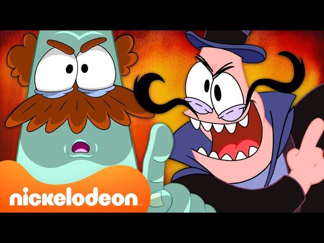 Patrick's Mustache Turns Him EVIL  The Patrick Star Show | Nicktoons