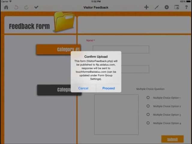 Publishing your PHP web form using Touch Forms for iPad