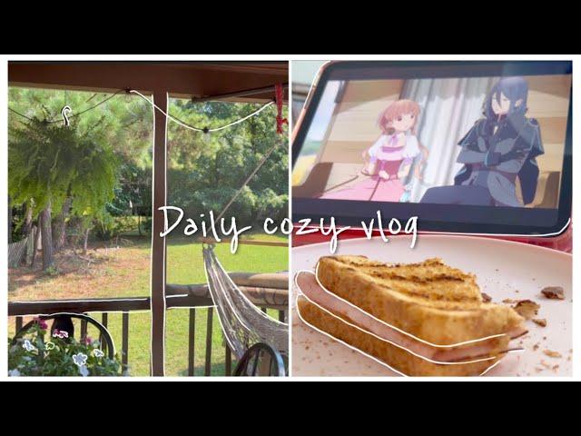 a cozy vlog ˙˖° ༘ ⋆｡˚ //  aesthetic vlog, a day in my life, watching anime