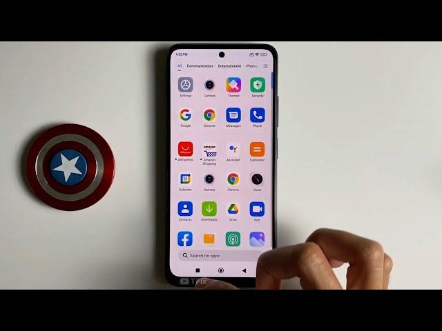 How to change the home screen style swipe up into the app drawer on Xiaomi Redmi Note 11 Android 11