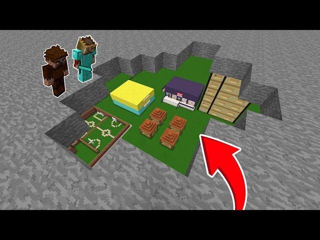 KİMSENİN BİLMEDİĞİ GİZLİ YER ALTI ŞEHRİ! -  - Minecraft