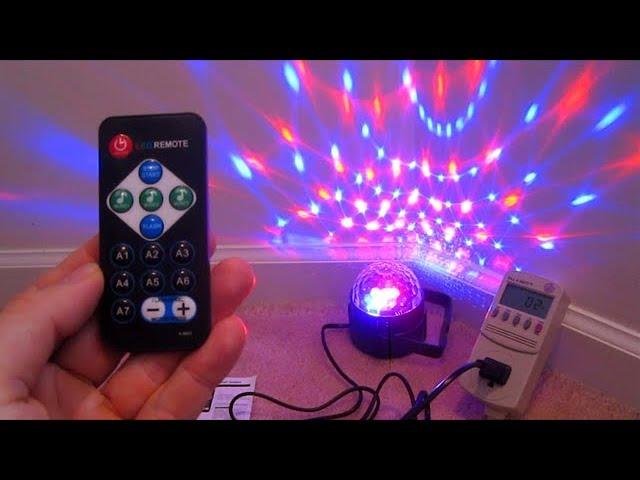 LED flashing light SOUND ACTIVATED Disco Ball REVIEW holiday music game room decoration