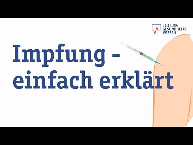 Wie funktioniert eine Impfung? | Wissen ist gesund