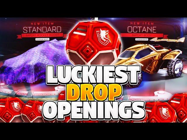 LUCKIEST DROP OPENINGS On Rocket League! Best Drop Opening Compilation