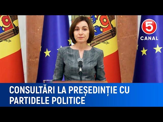 Consultări la președinție cu partidele politice