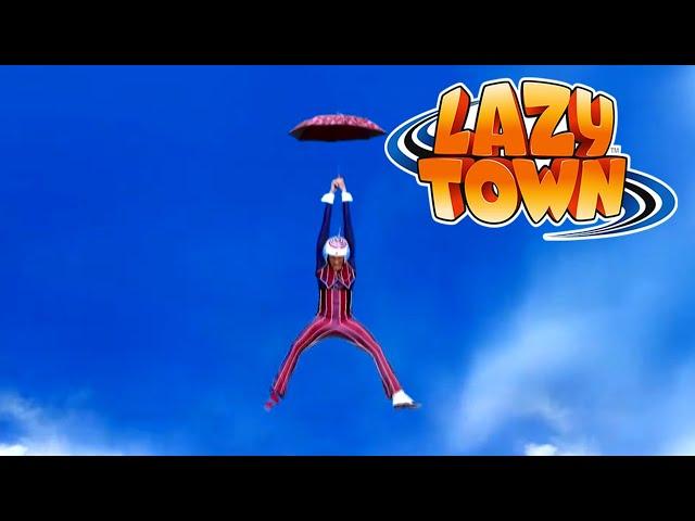 Kann man einen Sturz nur mit einem Regenschirm überleben? | Lazy Town Deutsch