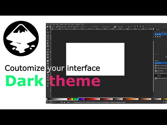 Inkscape Beginner Tutorial 0 : (Get Ready) _  User Interface/ Dark theme