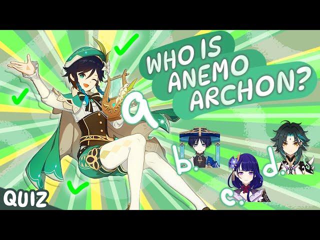 Ultimate ANEMO Quiz! Check how Good you Know your Anemo Mains. [Genshin Impact Quiz]  | #3