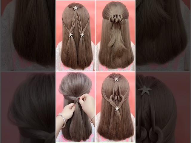 Easy braided hairstyle compilation  hair style girl# 383