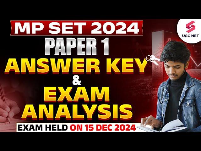 MP SET ANSWER KEY 2024 | MP SET PAPER 1 ANSWER KEY | MP SET PAPER 1 ANALYSIS 2024 By Priti Ma'am