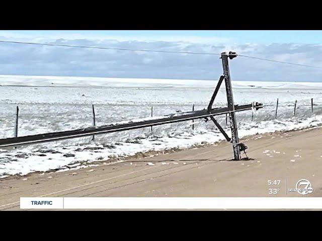 Electrical company restoring power after eastern plains storm broke 70+ poles