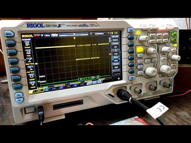 How to view and decode UART or Serial Data on an Oscilloscope | Rigol Ds series DSO