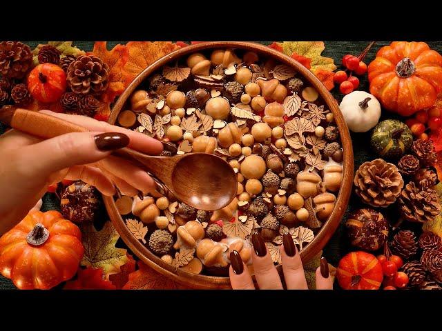 Autumnal Wooden Soup  ASMR  No Talking, Sounds Only, Fall Sounds for Sleep