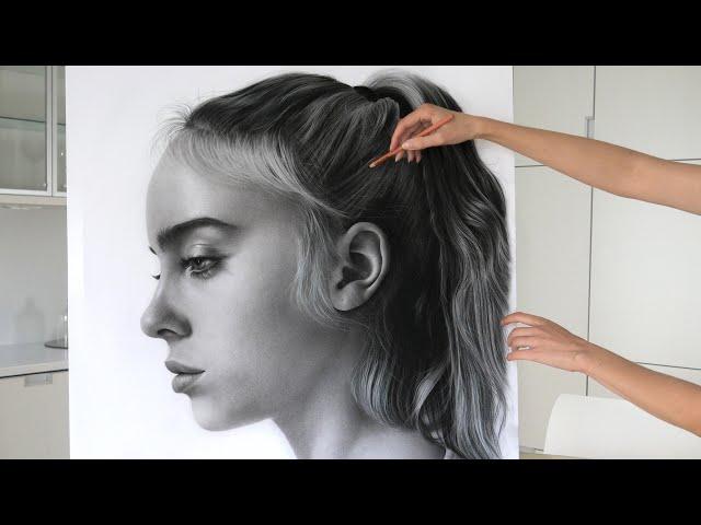 Drawing of BILLIE EILISH - 125 HOURs of Drawing