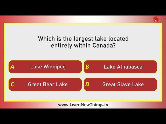 Canada General Knowledge Quiz for Kids | 20 Questions | Canada GK Quiz