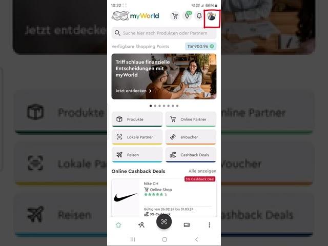 myWorld Bankdaten aktualisieren für Deinen Cashback