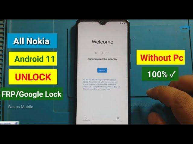 Nokia 6.2 Android 11 FRP BYPASS WITHOUT PC | Nokia TA-1198 Google Account Remove by Waqas Mobile