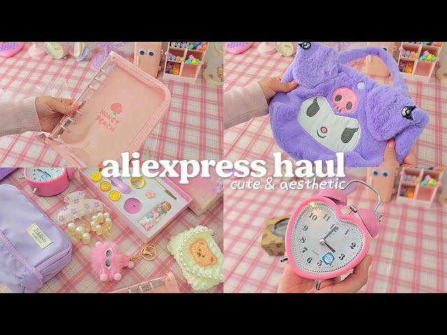 aliexpress haul and unboxing  cute and aesthetic items 🩷 stationery, accessorie