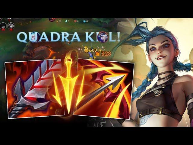 WILD RIFT: DOUBLE QUADRA KILL JINX DOMINATING GAMEPLAY!