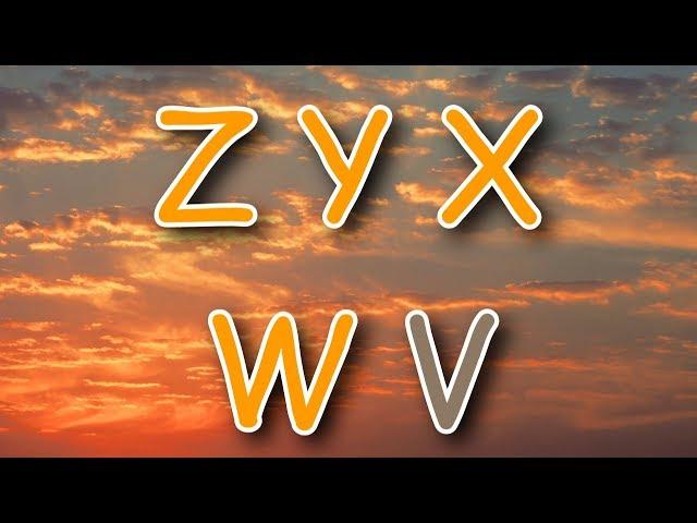 Learn the Alphabet Backwards - Easy ZYX Sing-along Song