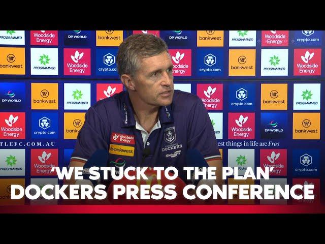 Longmuir proud of opening round win | Fremantle Dockers Press Conference | Fox Footy