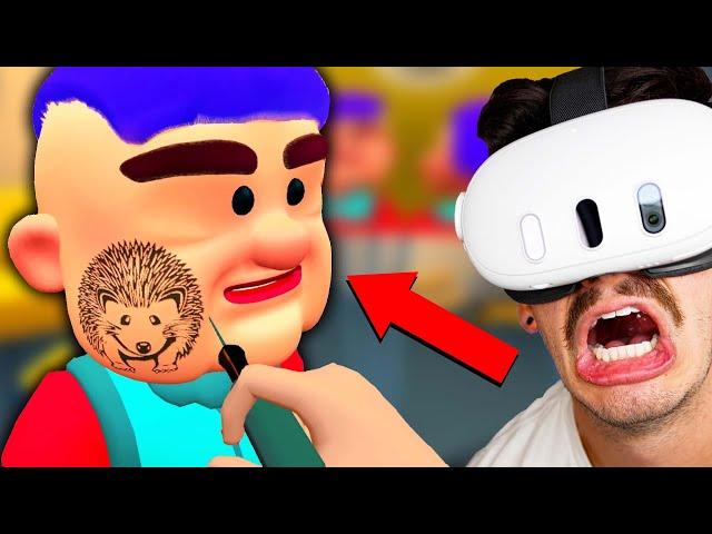 I DID THE WORST TATTOOS IN VR! (Shave & Stuff)