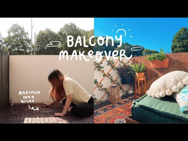 Turning my balcony into a cosy paradise ️ | DIY Balcony Makeover