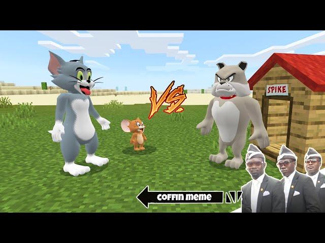 Who will Win - Tom and Jerry or Spike - Coffin Meme Minecraft