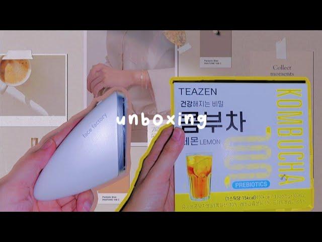 unboxing Teazen Kombucha & Face Factory Cell liner 