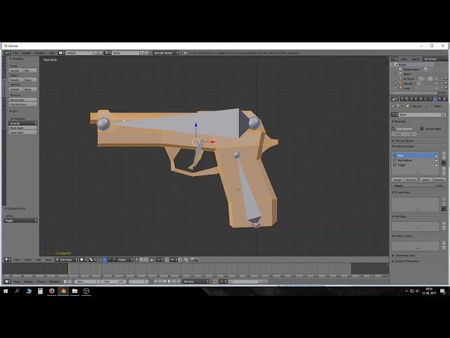 Blender tutorial: Gun rigging