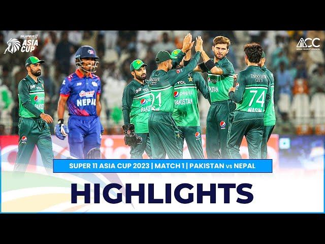 Super11 Asia Cup 2023 | Match 1 Pakistan VS Nepal Highlights