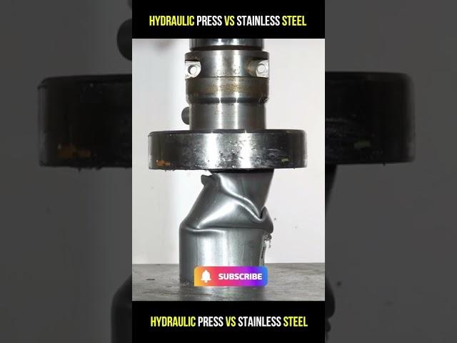 Hydraulic Press Vs Stainless Steel Pipe #shorts