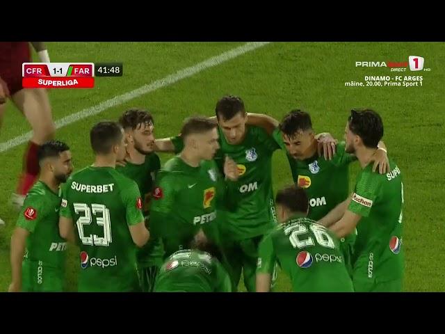 GOOOL! CFR Cluj - Farul 1-1. Gol FABULOS marcat de Louis Munteanu! Clujenii sunt în corzi