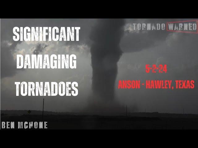 Tall Strong Tornadoes hit Texas - Hawley - Anson, TX - 5-2-24