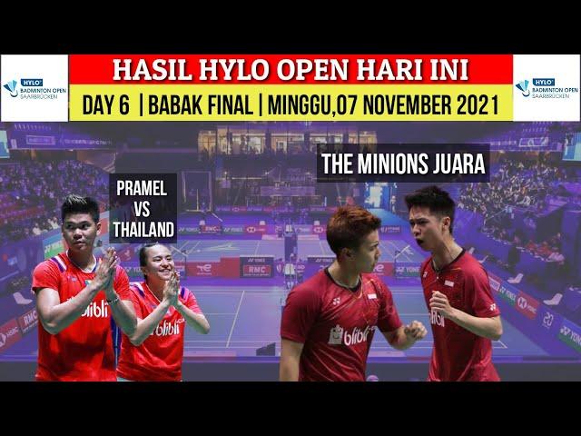 Hasil Badminton Hari ini |Hasil Final Hylo Open 2021 |The minions Juara |Jadwal Final Hilo Open 2021