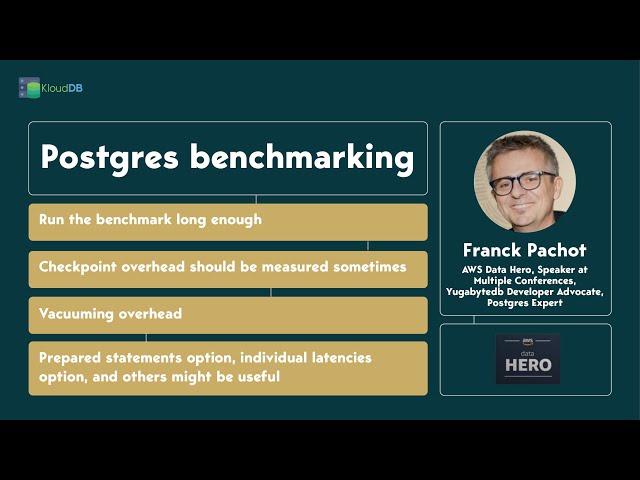 Postgres benchmarking with pgbench - Podcast with Franck #postgresql #postgres