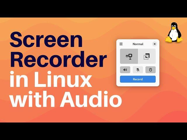 Kooha Screen recorder for Linux (works with Wayland/Ubuntu)