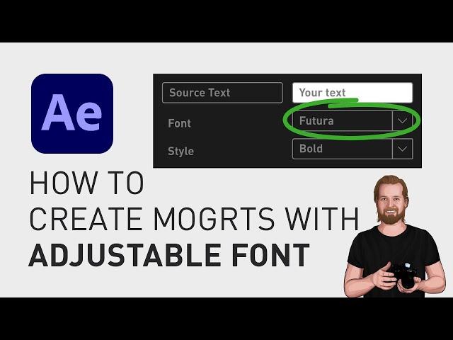 How to create Mogrts with adjustable font