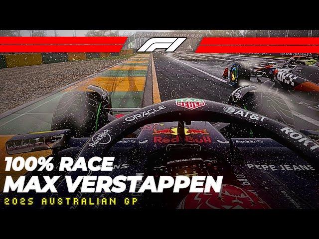 Max Verstappen 100% Dramatic Wet Race Australian GP 2025 in Red Bull RB21 | Steering Wheel Gameplay