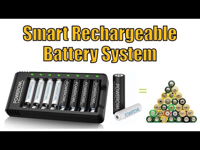 Rechargeable AA and AAA Batteries and Charger from Power Owl! Under $25 Batteries and Charger System