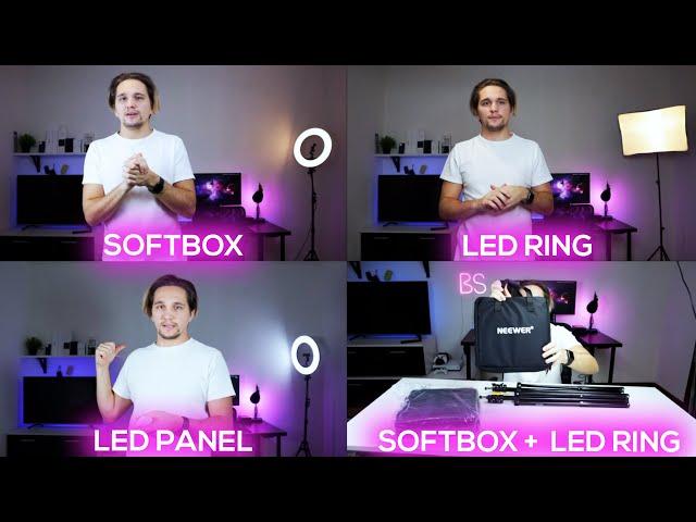 Quali sono le migliori luci per fare video su Youtube ? SOFTBOX VS LED RING VS LED PANEL