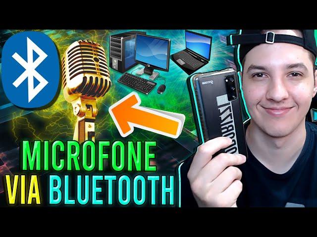 Como usar o CELULAR como MICROFONE no PC via Bluetooth