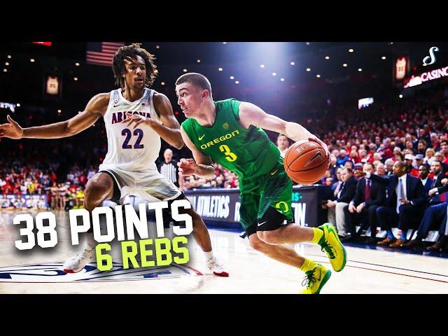 Payton Pritchard Full Highlights 2.22.20 Oregon vs Arizona - 38 Pts, 6 Rebs, Draft Stock Rising!