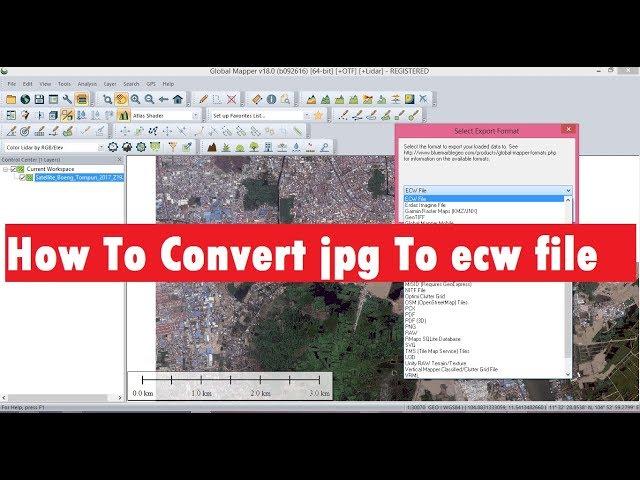 How To Convert jpg To ecw file in Golble Mapper | Convert jpg To ecw